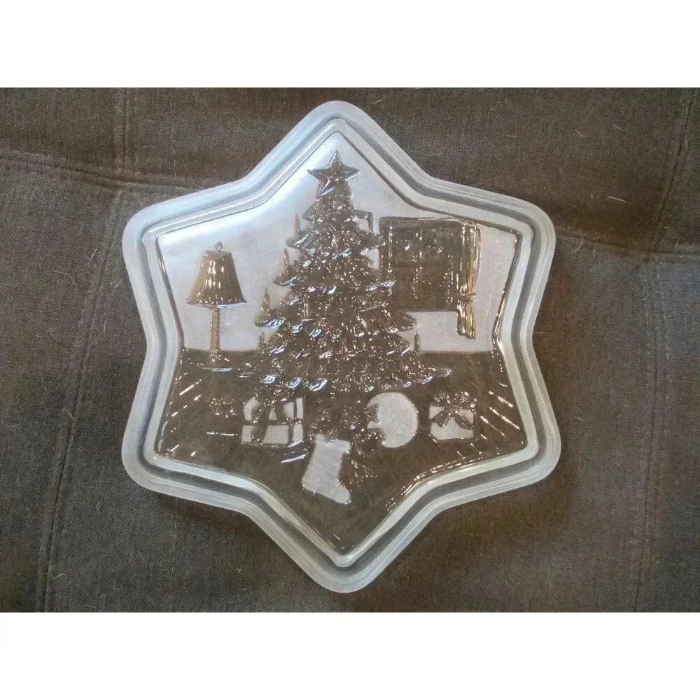 Christmas Serving Tray, Vintage Mikasa‎ Christmas Tree Star sweet dish Germany